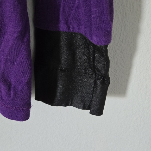 Hooded Purple Girls Shirt T2Love Size 10 - Picture 5 of 6